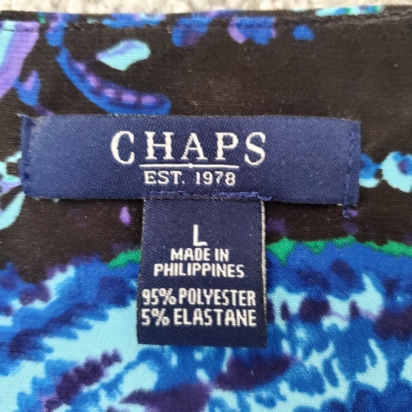 CHAPS Fit & Flare Dress Midi Sz L - Picture 3 of 5